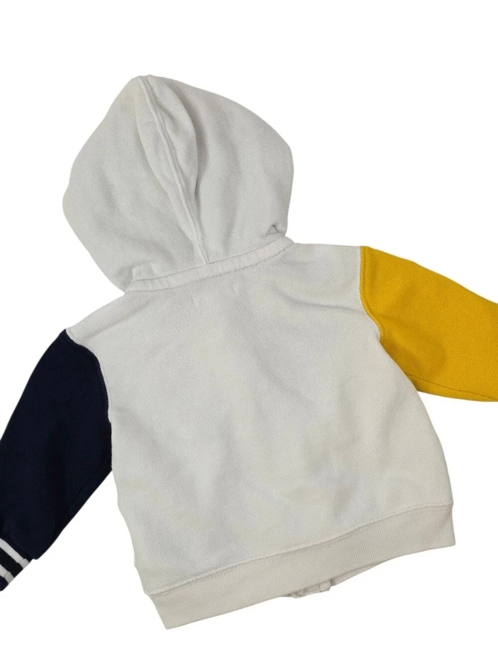 Ralph Lauren Baby Polo Hoodie Zip Jacket 6M Big Flesh Pony Colorblock Cotton
